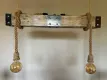 Stylowa lampa wisząca w klimacie loft / rustykalnym, lampa z belki z okuciem metalowym - 3