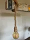 Stylowa lampa wisząca w klimacie loft / rustykalnym, lampa z belki z okuciem metalowym - 4