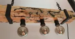 Lampy wiszącej w stylu loft / industrial, stylowa drewno+metalem  , belka drewniana z powłoką z żywicy epoksydowej. - 3