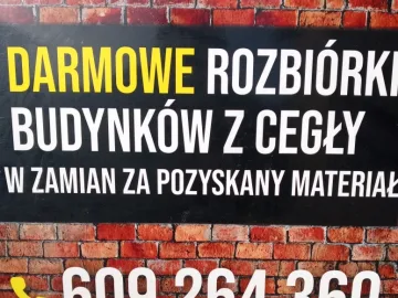 Darmowe rozbiórki budynków z cegły