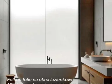 Folie prywatyzujące do łazienki - folie 100% prywatności -nie zaciemniają pomieszczeń - folie na okna w łazience