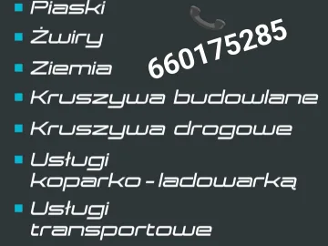 Piasek kruszywa Rzeszów tel 660175285