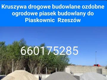 Składy piasku kamienia budowlany Rzeszów Tyczyn tel 66017528