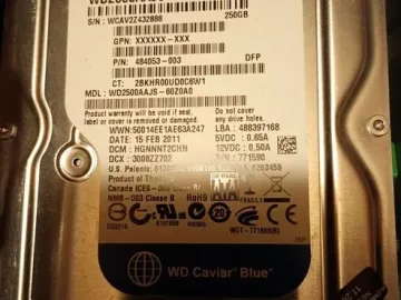 Dysk twardy o pojemności 250GB