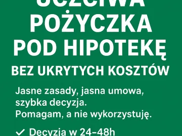szyka pożyczka pod hipoteke nieruchomosci