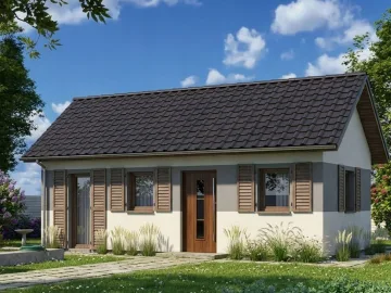 Drewniany Domek 4,8×7,2 m – Letniskowy Całoroczny, Solidne W