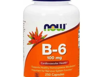NOW Foods Witamina B6 (Pyridoksyna) 100 mg – 250 tabletek